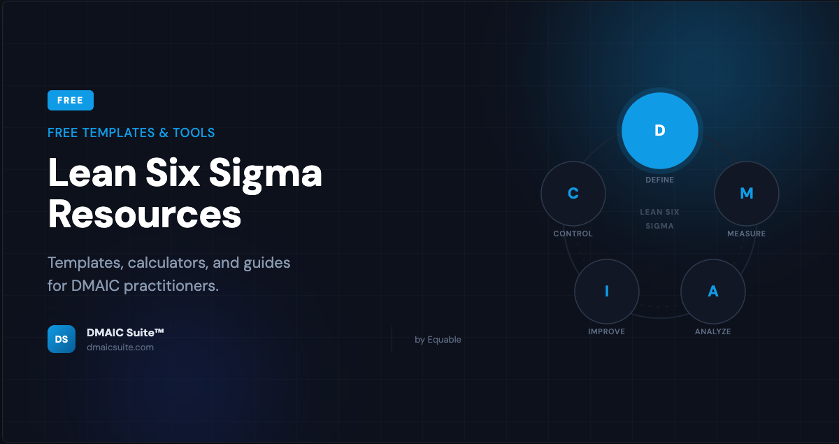 Free DMAIC Templates & Lean Six Sigma Resources | DMAIC Suite™
